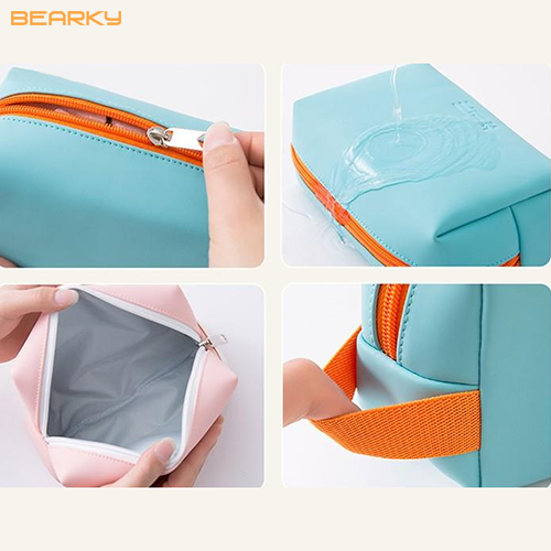 BEARKY Explosive PU Best Designer Makeup Bags Hand Holding Mini Cosmetic Zipper Bag